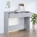 vidaXL Конзолна маса, бетонно сива, 90x36x75 см, инженерно дърво (811335)
