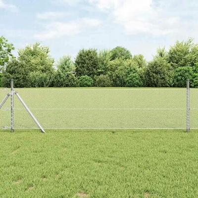 VidaXL Plotový sloupek. Stříbrná 50 x 0,8 m (13 mm síť) Ocel