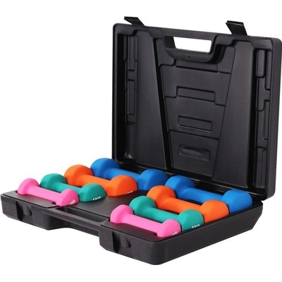 Gorilla Sports Sada posilňovacích činiek v kufri 10 kg