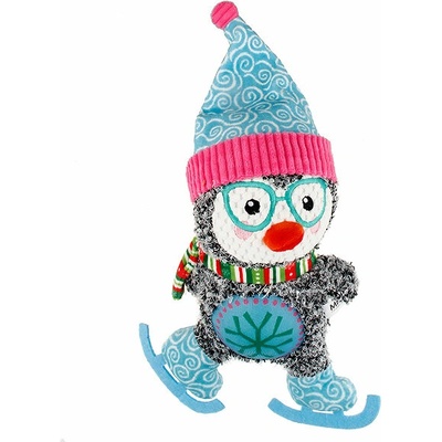 Misoko & Co plyšový vianočný pískací tučniak na lyžiach 29 x 19 x 10 cm