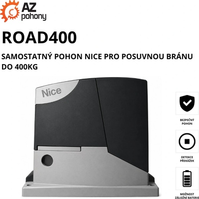ROAD400 - samostatný pohon Nice pro posuvnou bránu do 400kg – Zbozi.Blesk.cz