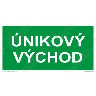 Manutan Únikový východ, plast 300 x 150 x 1,1 mm, fotoluminiscenční