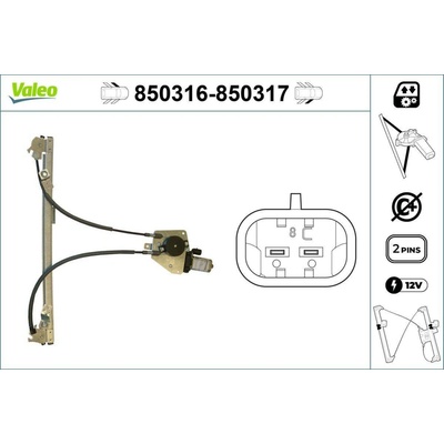 Zvedací zařízení oken VALEO 850317