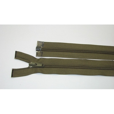 Zips špirála deliteľný 5mm - dĺžka 55cm,olivová