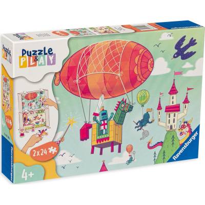 Ravensburger Пъзел-настолна игра Ravensburger от 2 х 24 части - Кралско барбекю (05596)