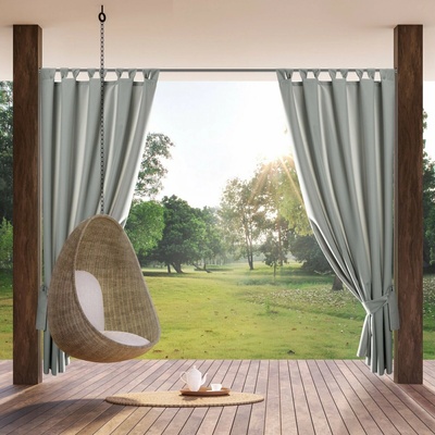 Eurofirany Voděodolný stříbrný závěs 155x200 cm z polyesteru GARDEN