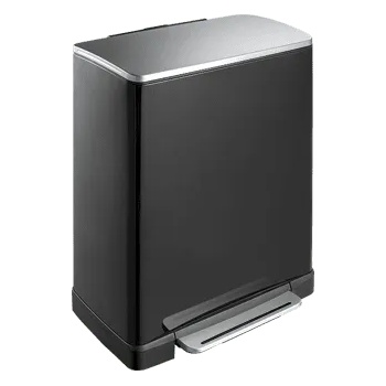 EKO-Europe Кош за отпадъци EKO E-CUBE с педал (50 л) - черен (EKO 926850 - Black)