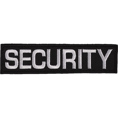 NAVYS Nášivka SECURITY - ČERNÁ s bílou nití malá VELCRO