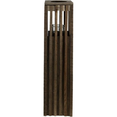 Drevená retro lucerna Mick – 14x14x54 cm