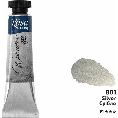 Rosa Gallery akvarel farba v tube 10 ml 801 Silver