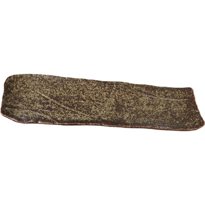 Servírovací talíř TERRA 36 x 9 cm, hnědá, keramika, MIJ
