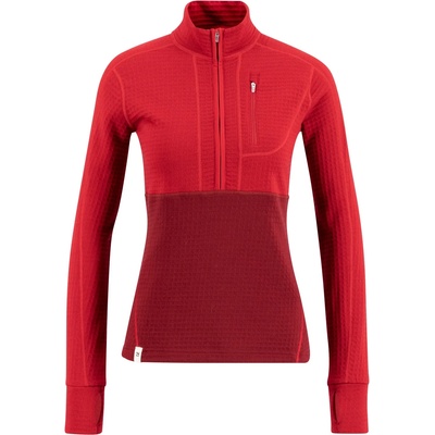 Ulvang Дамско вълнено яке Ulvang Women's Peak Field Half Zip Midlayer Fleece jumper - Biking Red / Chilli Pepper - размер XL (105-6566-0115)