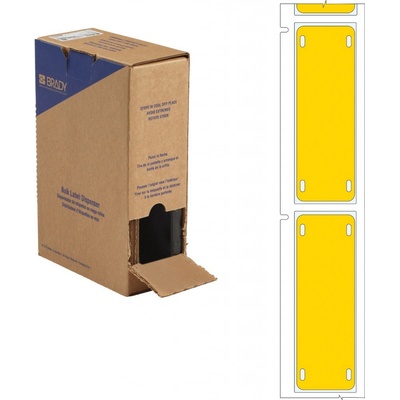 Brady BM-25x75-7643-YL / 312183, Bulk Linerless B-7643 cable tags, 25 mm x 75 mm