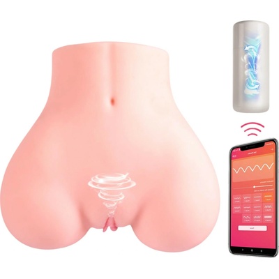 Vibeconnect inteligentná torsová masturbátor prírodná