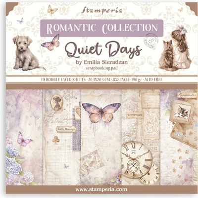 Stamperia Sada oboustranných papírů 20 × 20 cm Quiet Days (10ks)