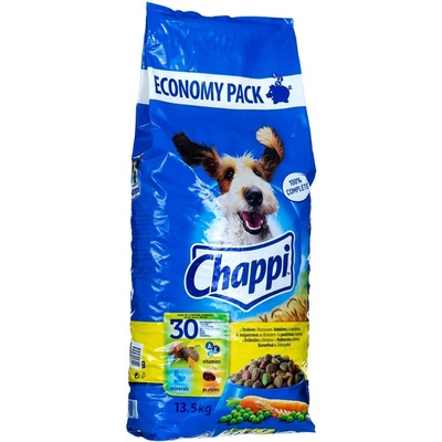 Chappi CHAPPI Chicken and Vegetables Храна за кучета, суха, с пилешко и зеленчуци, 13.5 kg
