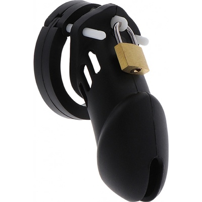 Hidden Desire Extreme Chastity Cock Cage Silicone Black L