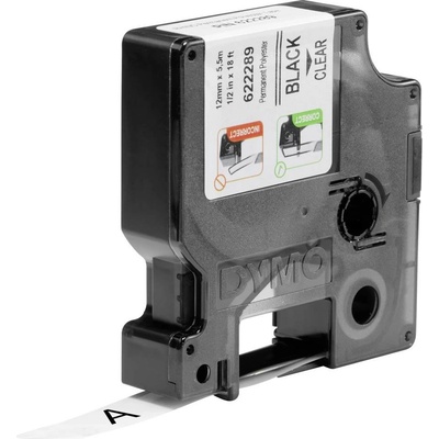 DYMO IND RHINO 622289 polyester Farba pásky: priehľadná Farba písma:čierna 12 mm 5.5 m