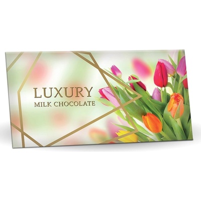 Selllot Sweet Snack Mléčná s mandlemi a malinami motiv Tulipány 175 g