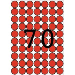 APLI Етикети, кръгли, 19 мм, цветни, a5, apli, червени, 560 етикета в опаковка 12105 (12105)