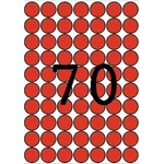 APLI Етикети, кръгли, 19 мм, цветни, a5, apli, червени, 560 етикета в опаковка 12105 (12105)