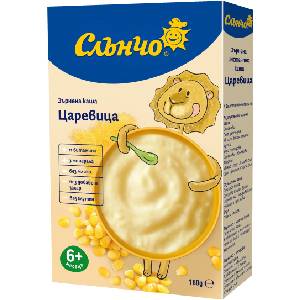 Слънчо Безмлечна каша Слънчо - Царевица, 6 м+, 180 g (3800005012216) - baby