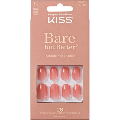 KISS Umělé nehty Bare-But-Better Nails No More Naps 28 ks
