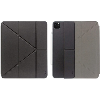 Torrii Torrio Plus Case - кожен кейс и поставка с отделение за Apple Pencil за iPad Pro 12.9 (2020), iPad Pro 12.9 (2018) (черен)