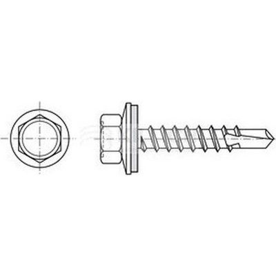 tex 4.8x19 ZINEK šestihranný s límcem gumová EPDM podložka DIN 7504K+P