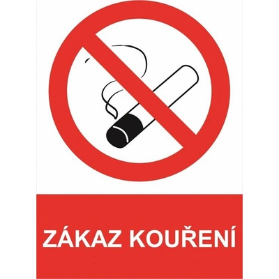 Bezpečnostní tabulka - zákaz kouření 210 × 297 mm