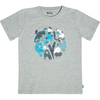 FJÄLLRÄVEN Kids Forest Findings T shirt Grey Melange