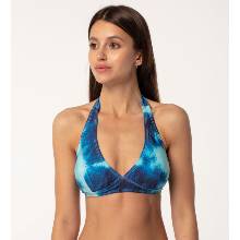 Aloha From Deer Tie Dye Halter Neck Bikini Top BTH AFD852 Blue