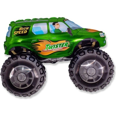 Balón fóliový 35 cm auto Big Wheels zelené