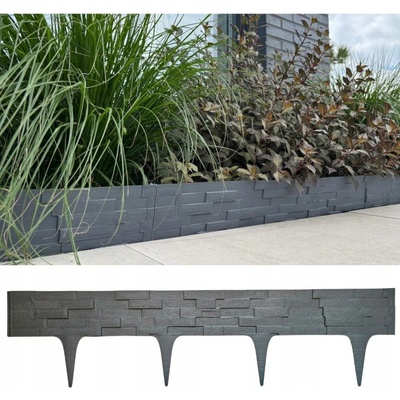 Gardenplast Zahradní palisáda Stone Palisade 9,5 cm / 0,8 m antracit 1 ks