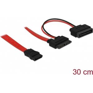 Delock Кабел Delock - 84800 (SATA 13 pin - SATA 22 pin, мъжки/мъжки удължаващ захранващ кабел, 0, 3 m) (84800)