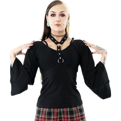 Poizen industries дамска тениска с дълъг ръкав poizen industries - camber - ЧЕРЕН - poi1472