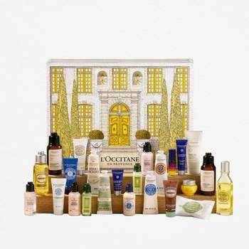 L’Occitane Advent Calendar L'Occitane Immortelle pleťový krém 8 ml + L’Occitane Immortelle Reset omlazující oční sérum 5 ml + L’Occitane Immortelle Precious oční balzám 4 ml + L'Occitane Immortelle Pr