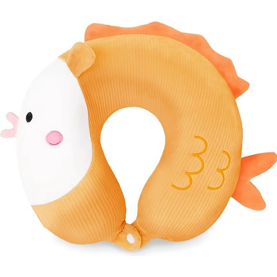 KUFREPLUS Cestovný vankúš s pamäťovou penou TPMF34 Rybka oranžová 30x30x10