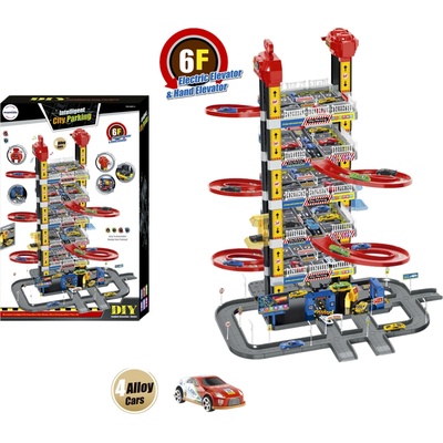 Mamido Šestipatrové parkoviště se silnicí a autíčky XXL s elektrickým výtahem