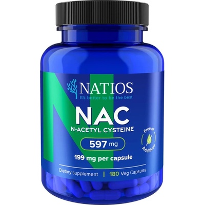 NATIOS N-Acetyl Cysteine, NAC, 199 mg, 180 veganských kapslí