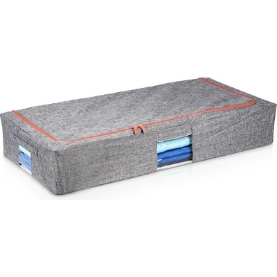 VILDE Látkový pevný box na uskladnenie textilu sivý 95 x 45 x 16 cm 68 l
