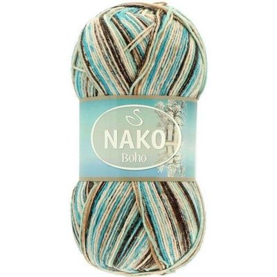 Nako Boho vzor 32843 modro-hnědý