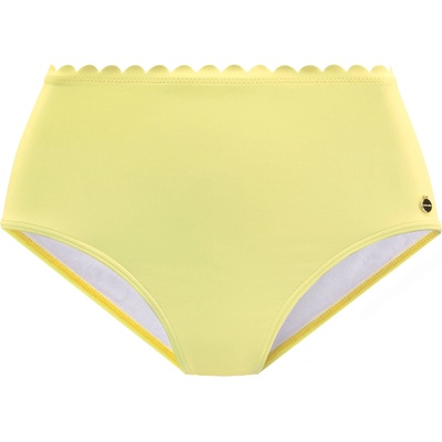 LASCANA Долнище на бански тип бикини 'Scallop' жълто, размер 34