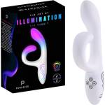 Paradise Illumination - вибратор с осветен клиторен накрайник (бял) - lovesexshop
