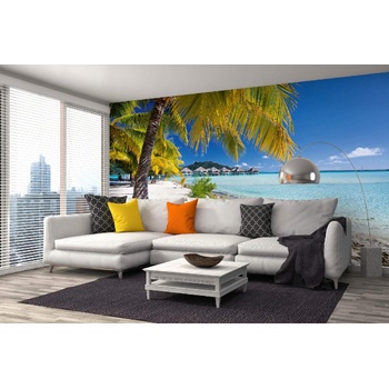 DIMEX ART s. r. o Самозалепваща се флизелинова фототапета плаж бора бора 375 x 250 см