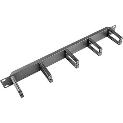 Lanberg 19" cable management panel w. 5 plastic holders 1U - type b, black (AK-1202-B)