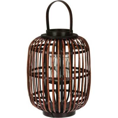 Proutěná dekorativní lampa s uchem - přírodní, 32,5 × 41,5 cm