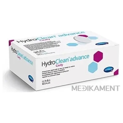 HydroClean Cavity vankúšik na rany ovál 4 x 7 cm 10 ks
