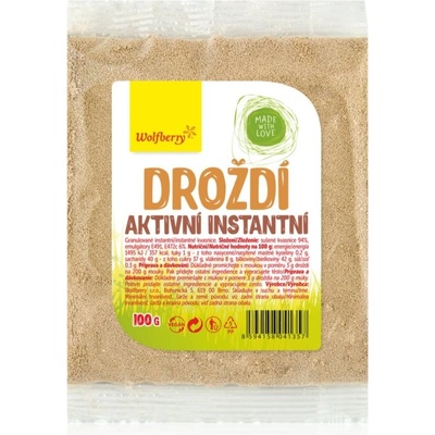 Wolfberry Droždí aktivní instantní kvasnice 100 g – Zbozi.Blesk.cz