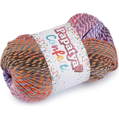 Pletací příze Papatya Confetti 100 g Varianta: 2 (02) lososová tmavá, Balení: 1 ks 61628/160033/286101